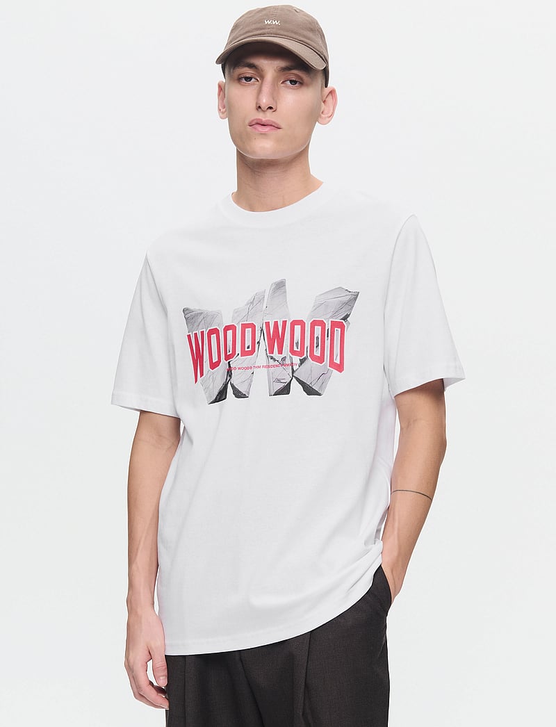 WOOD WOOD - WWBobby Archrock - kurzärmelig - bright white - 0