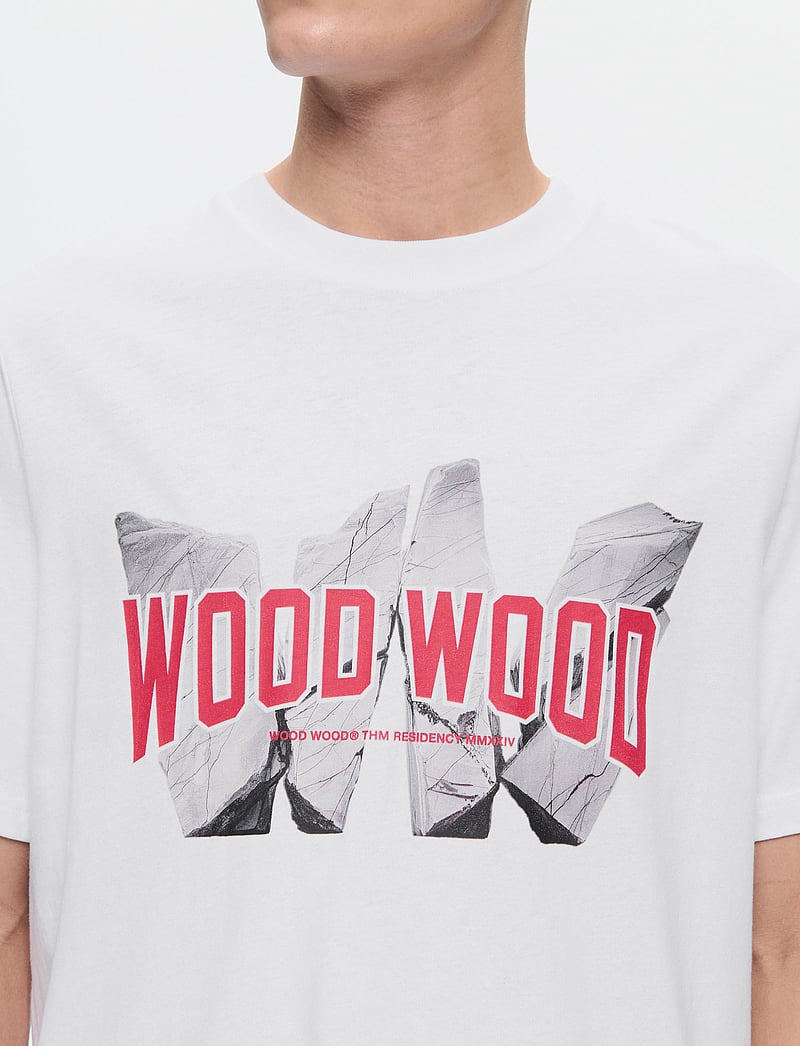 WOOD WOOD - WWBobby Archrock - kurzärmelig - bright white - 4