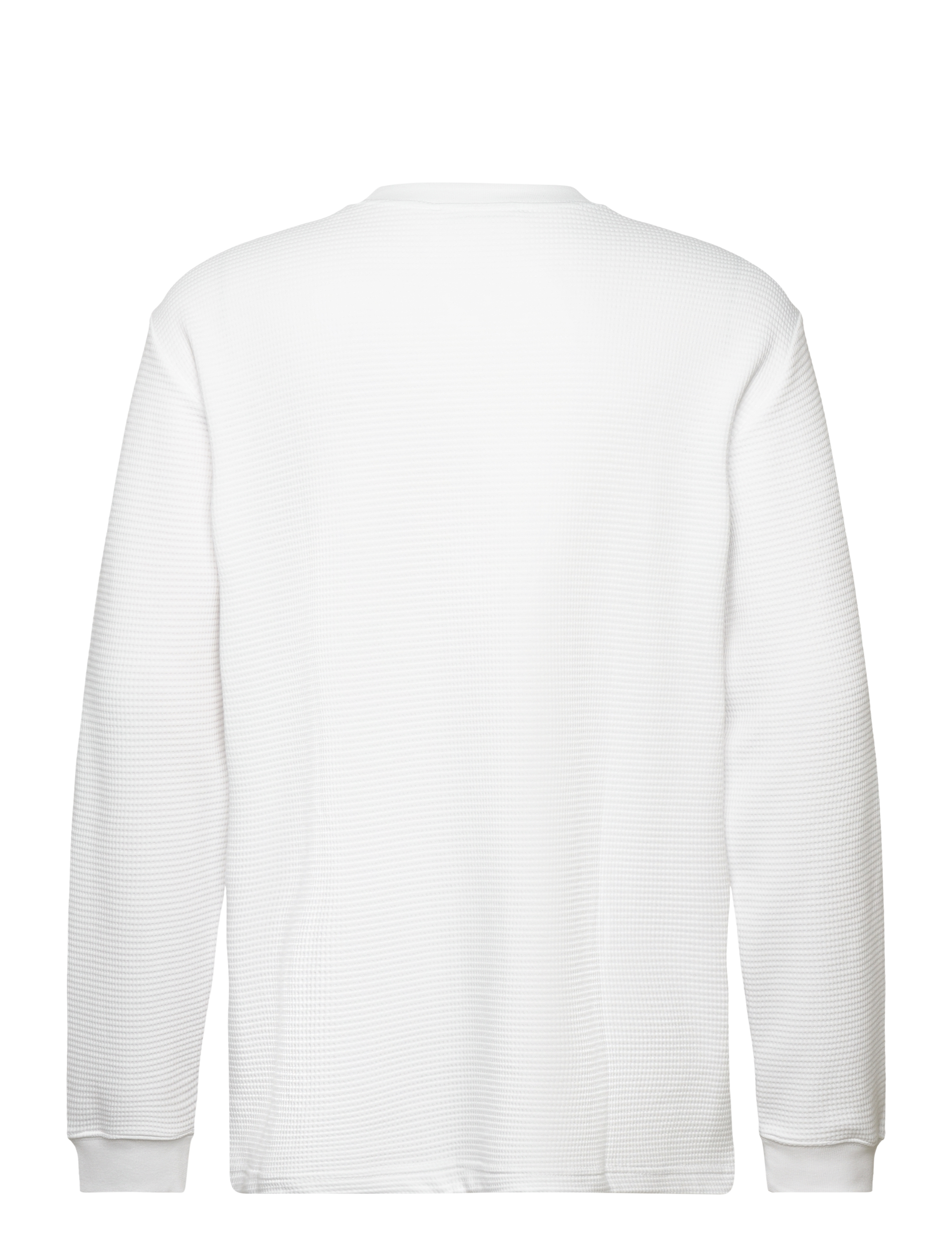 WOOD WOOD - WWHerc Waffle LS T-shirt - t-krekli ar garām piedurknēm - white - 1