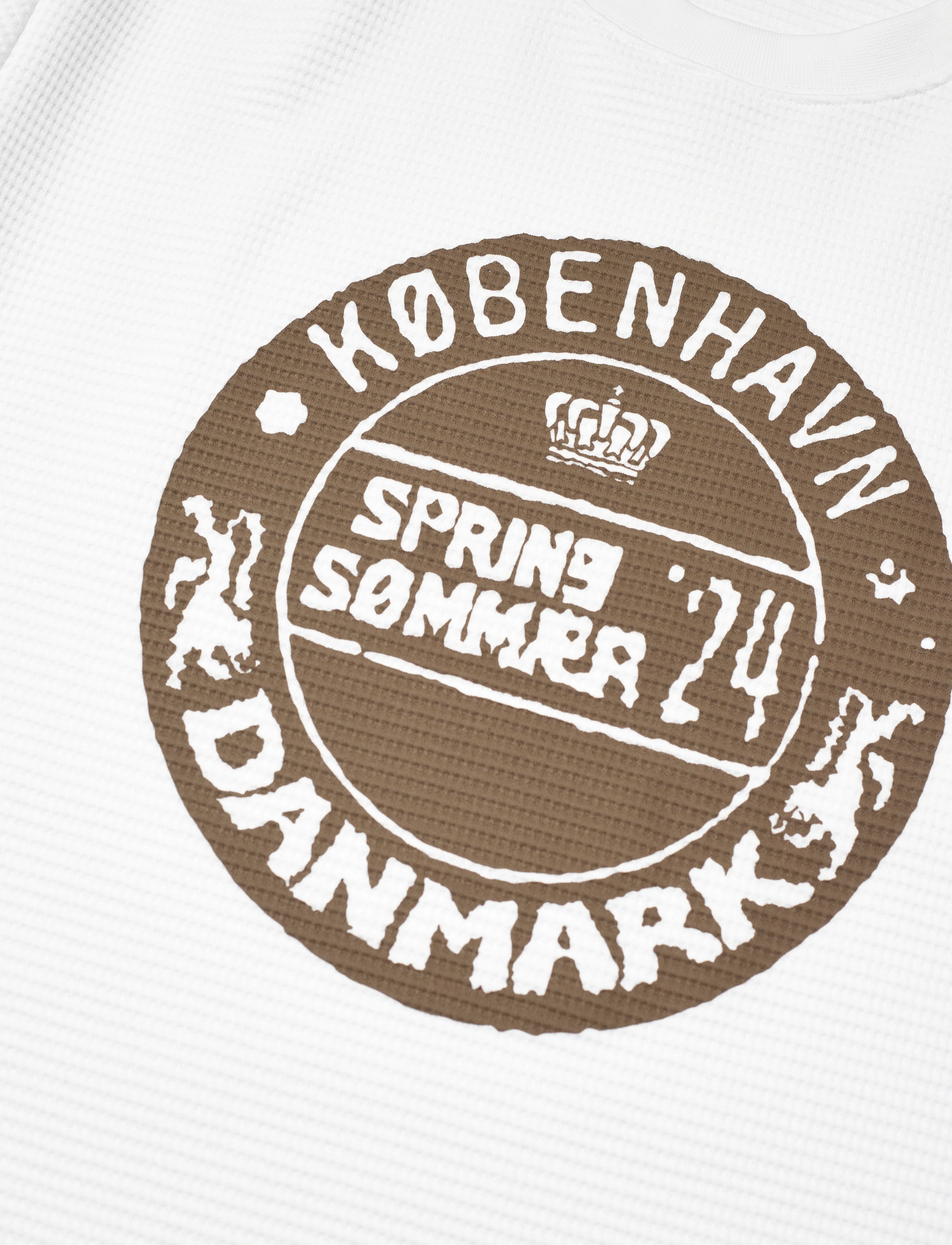 WOOD WOOD - WWHerc Waffle LS T-shirt - t-krekli ar garām piedurknēm - white - 2