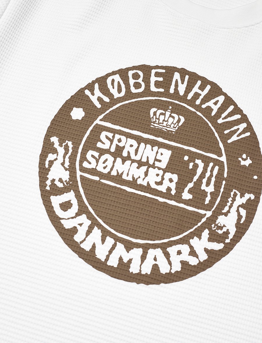 WOOD WOOD - WWHerc Waffle LS T-shirt - pikkade varrukatega t-särgid - white - 2