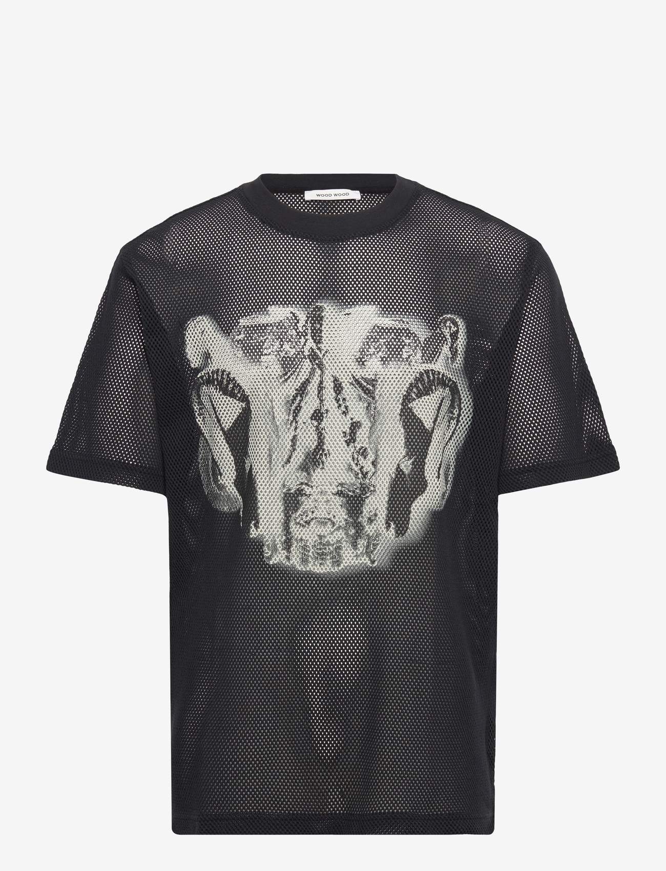 WOOD WOOD - WWHaider Mesh T-shirt - kortärmade t-shirts - black - 0