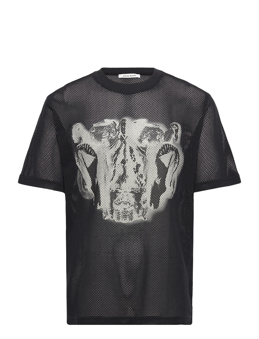 WOOD WOOD - WWHaider Mesh T-shirt - kortermede t-skjorter - black - 0