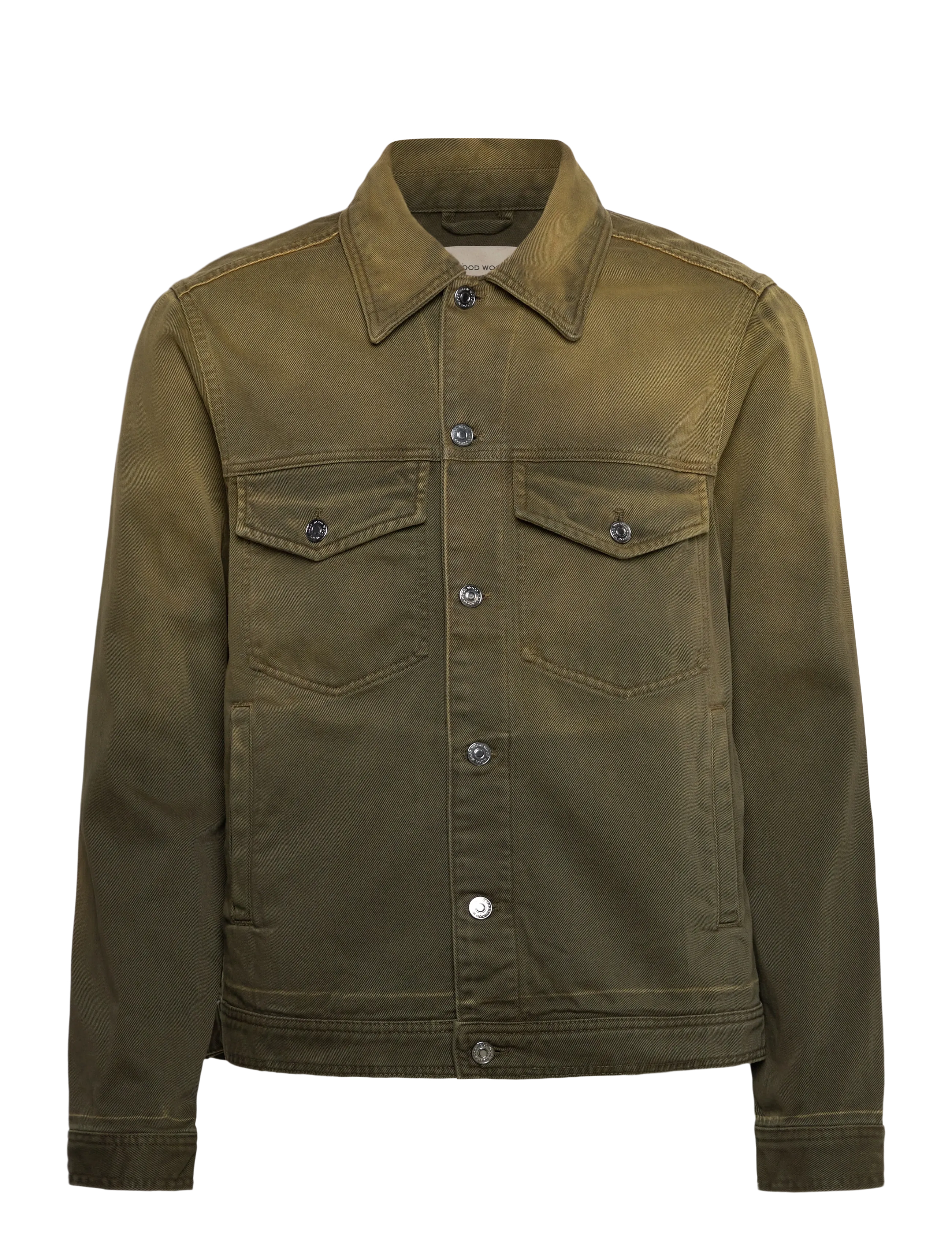 WOOD Wwivan Denim Jacket, XS, Jackets, Khakigrün - Light Männerswear