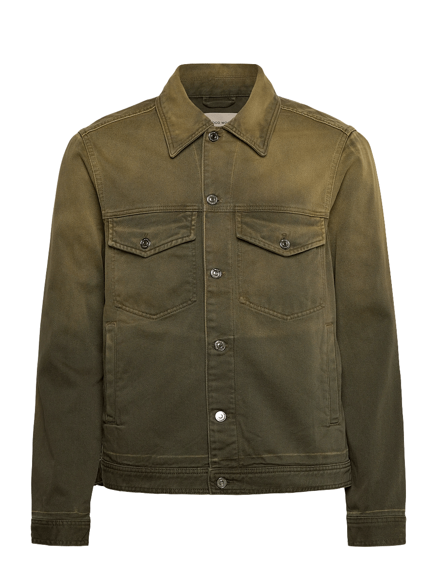 WOOD WOOD - WWIvan Denim Jacket - fall jackets - wet hem wash - 0