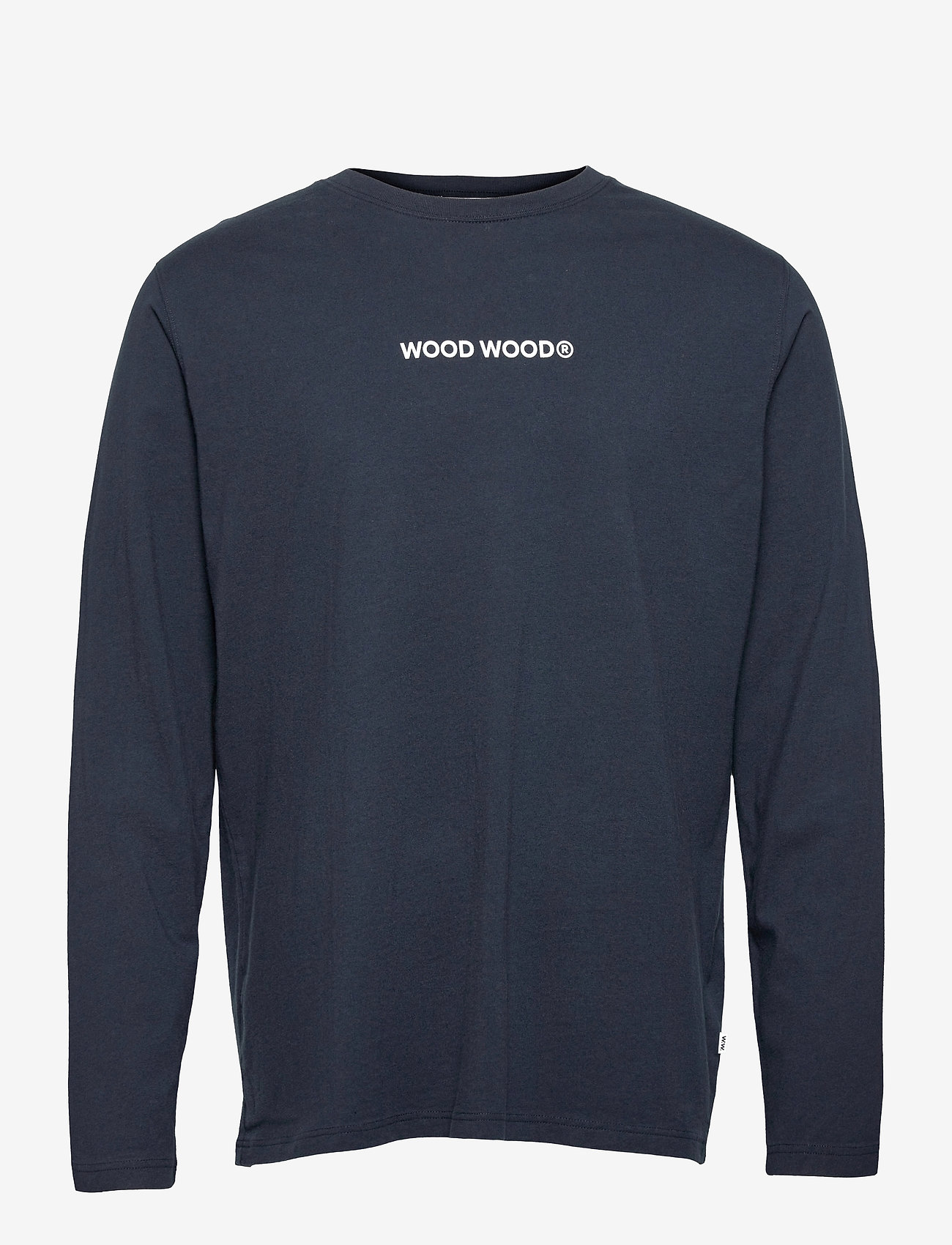 Wood Wood - Peter logo long sleeve - navy - 0