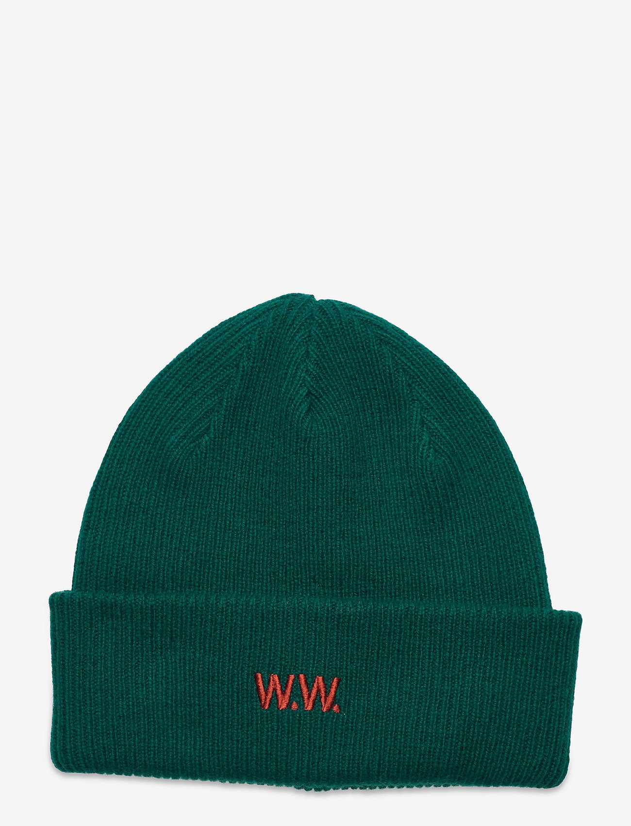 Wood Wood - Mande ribbed beanie - dark emerald - 0