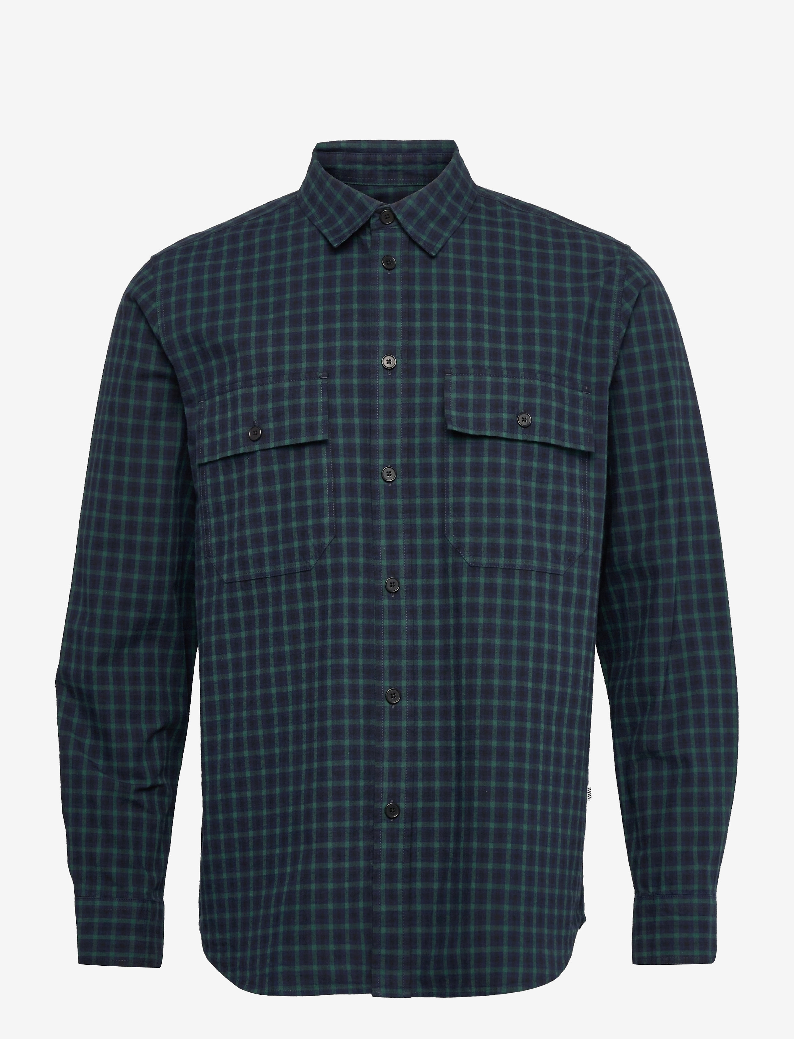 Wood Wood - Avenir flannel check shirt - navy - 0