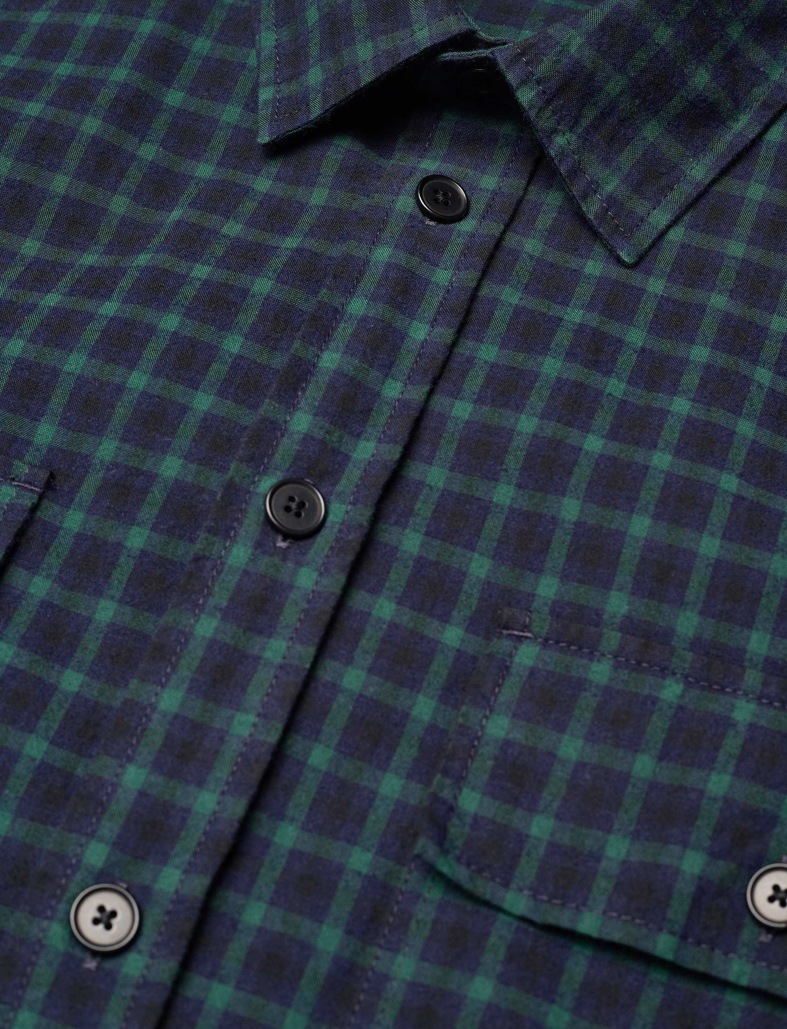Wood Wood - Avenir flannel check shirt - navy - 3