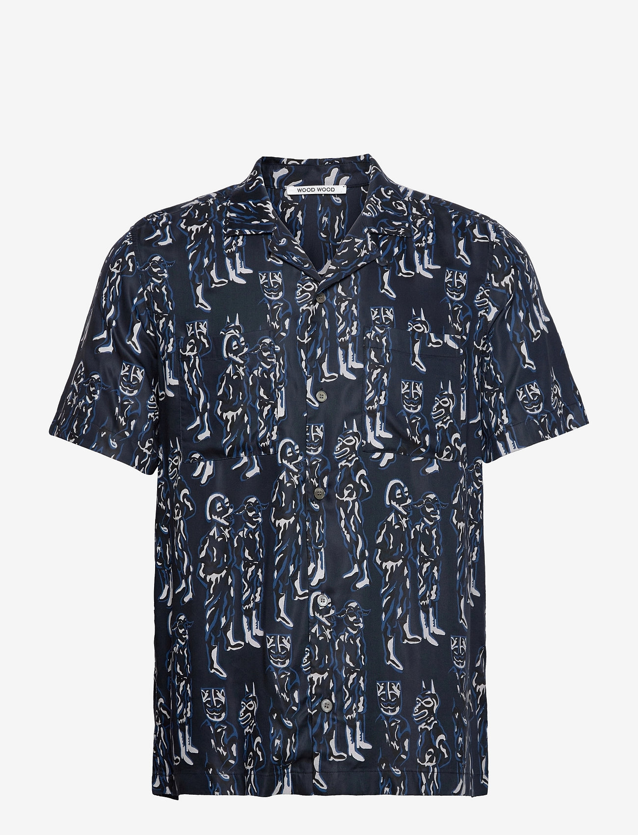 Wood Wood - Brandon JC drapy twill shirt - navy - 0