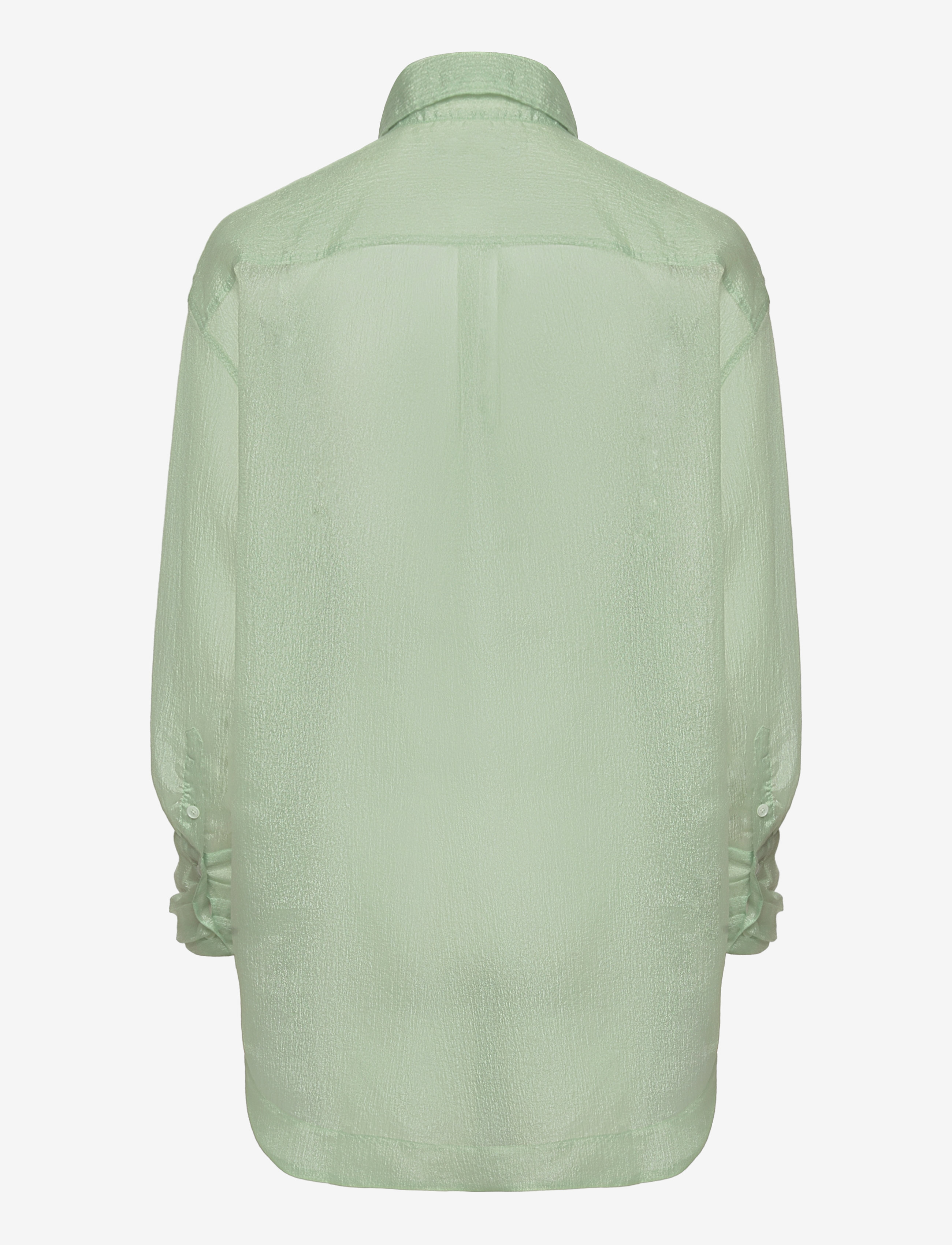 WOOD WOOD - Beth crinkled shirt - long-sleeved shirts - light green - 1