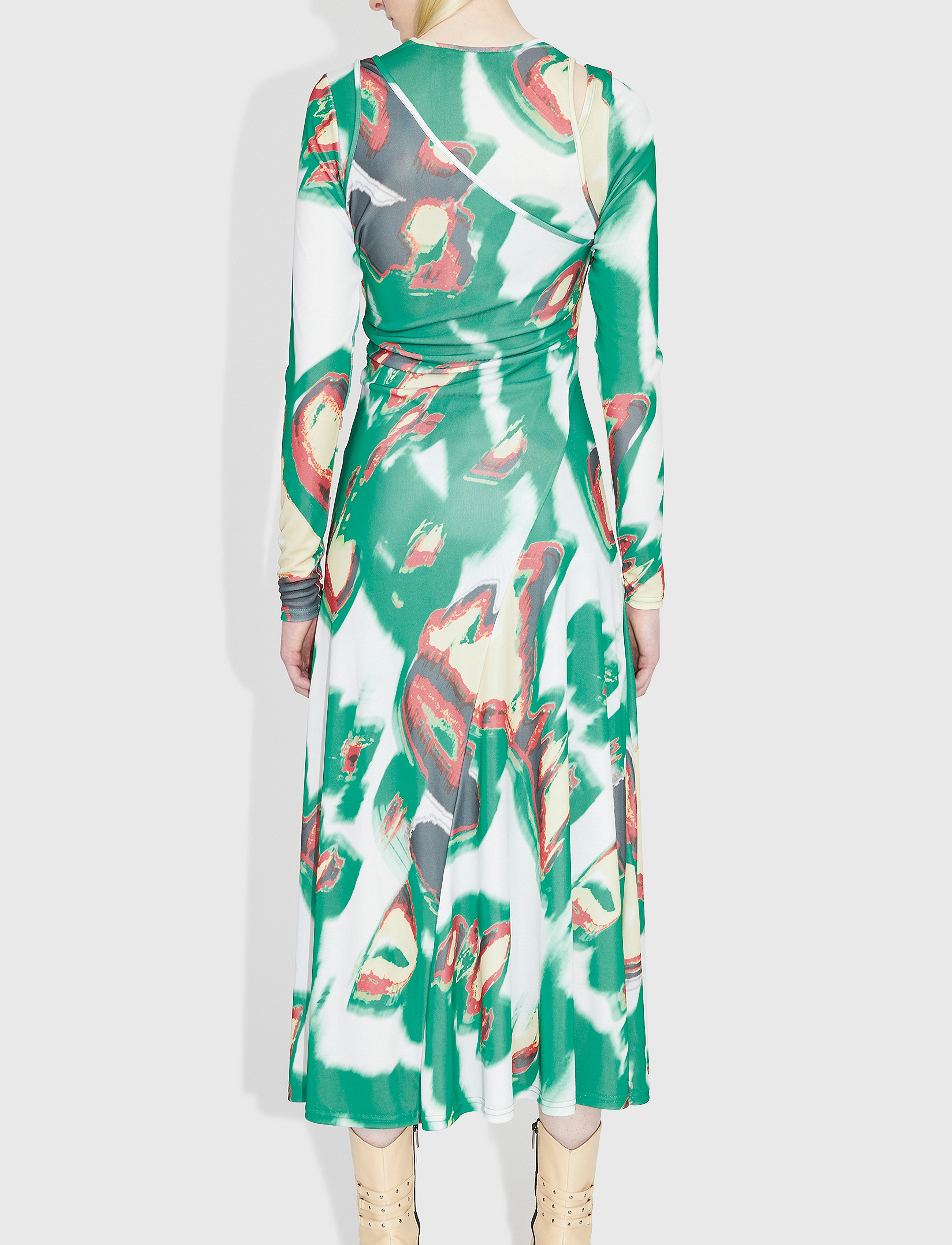 WOOD WOOD - Erica print wrap dress - wickelkleider - bright green - 3