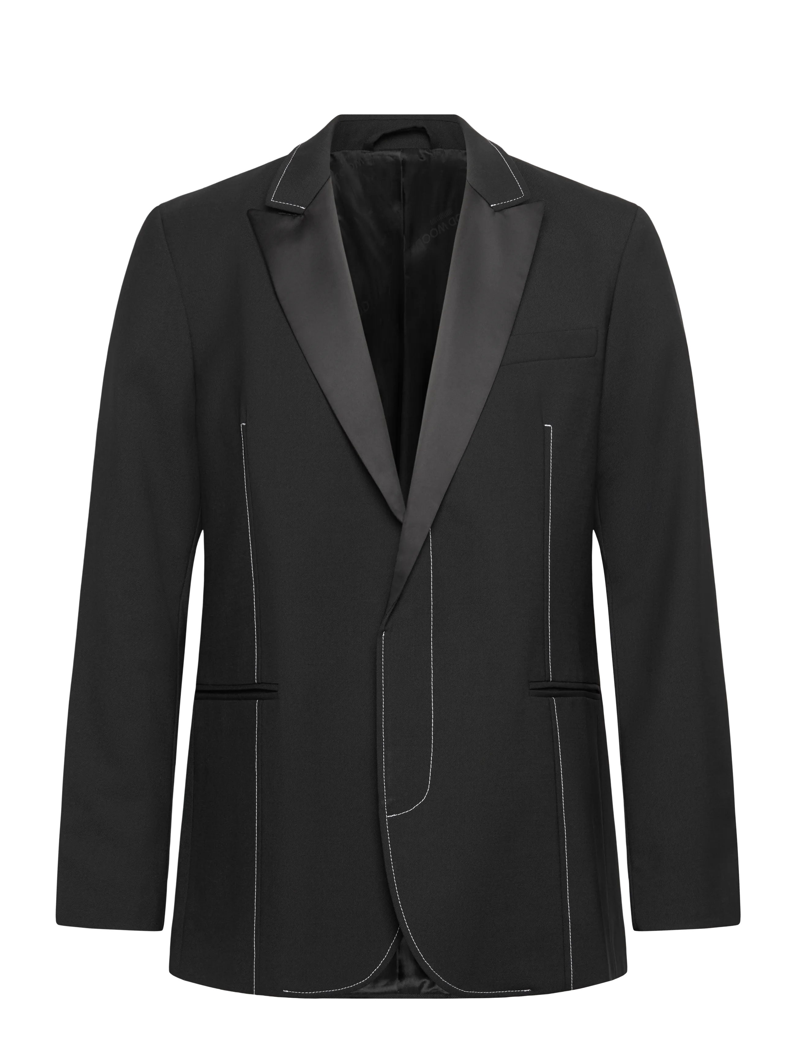 WOOD WOOD Wwconnell Blazer, Mænd, Smoking Blazer, Sort, Str: 44