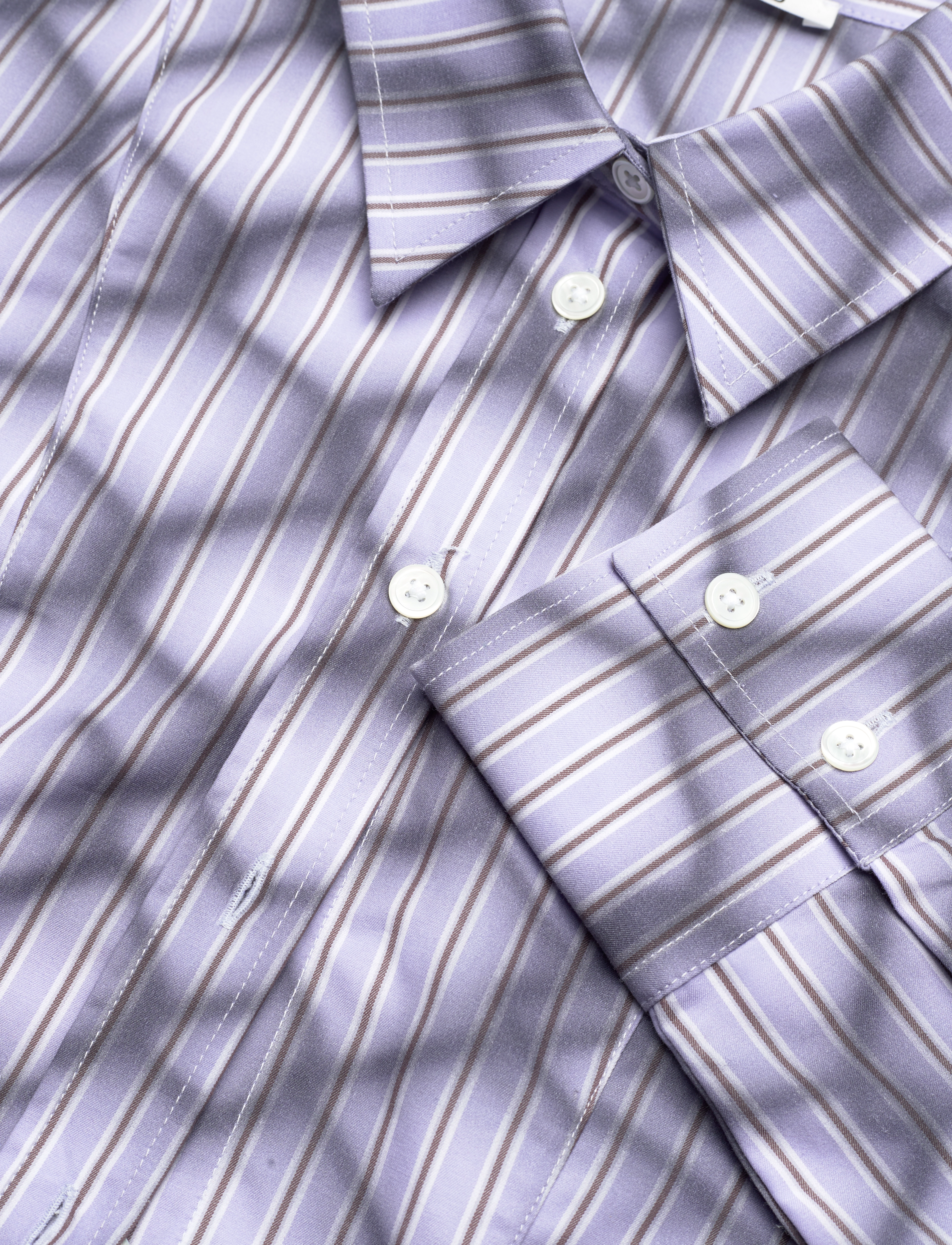 WOOD WOOD - Grace poplin shirt - azure blue stripes - 4