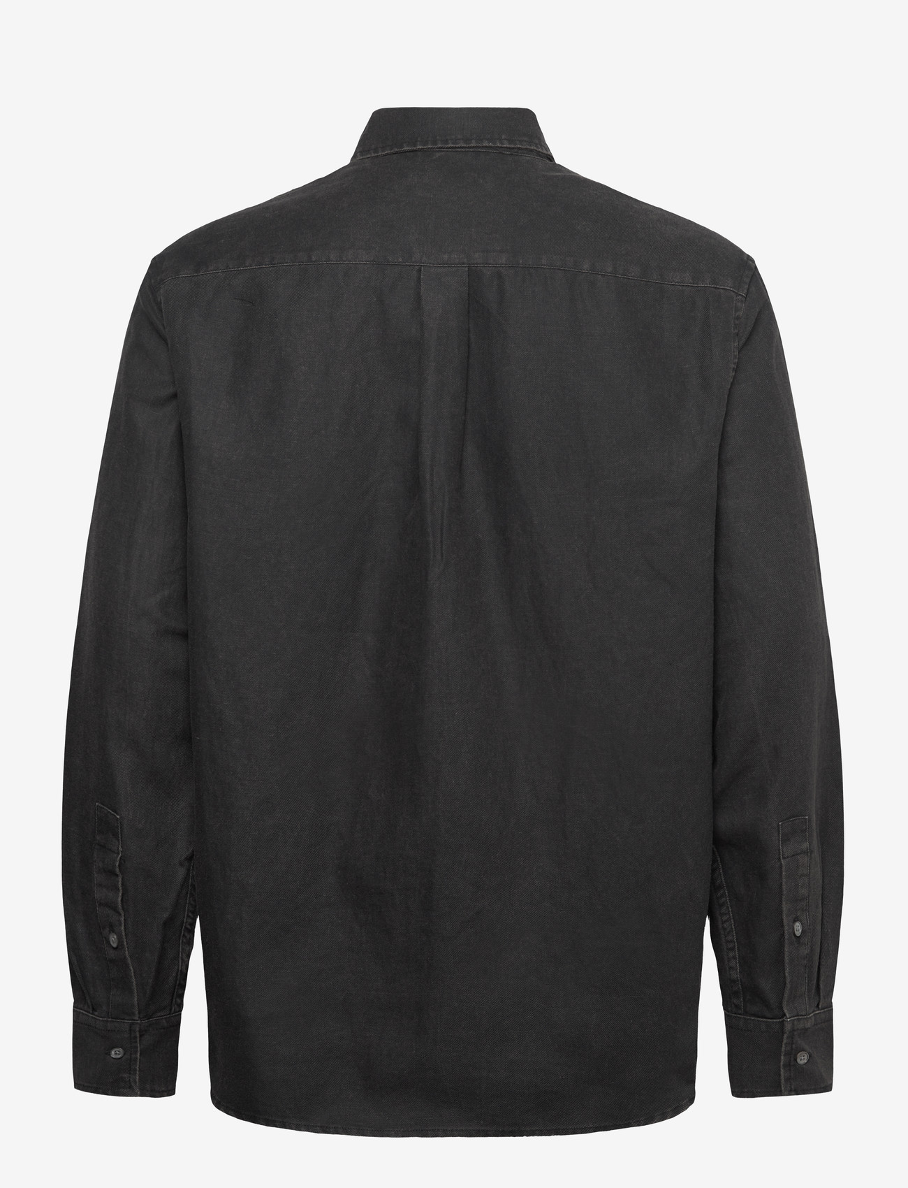 WOOD WOOD - WWNico Pleated Shirt - casual skjortor - black - 1