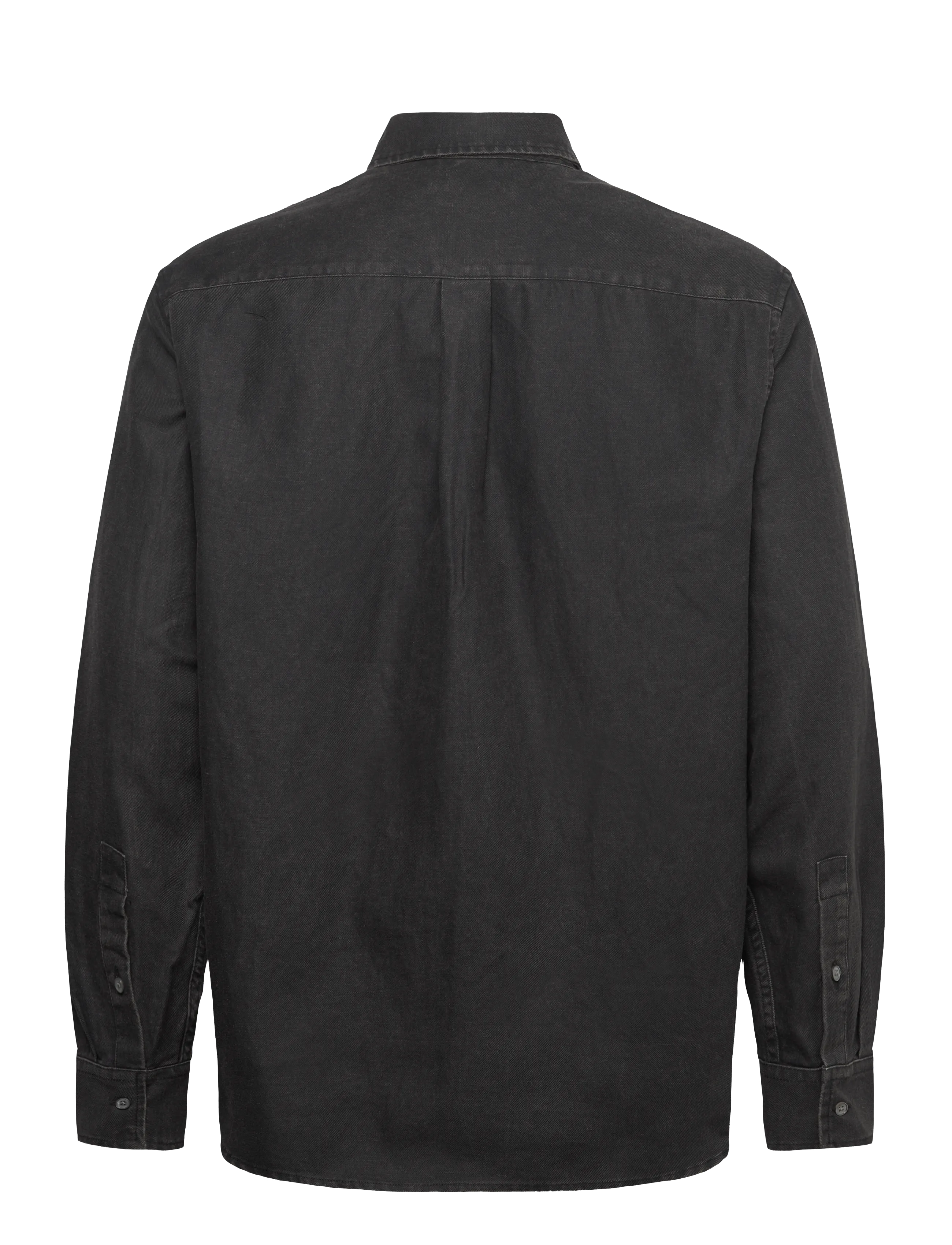 WOOD WOOD - WWNico Pleated Shirt - vabaajasärgid - black - 1