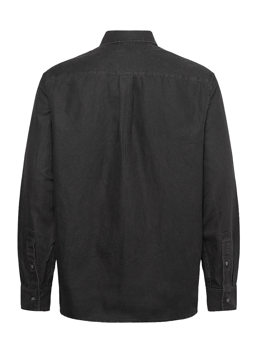 WOOD WOOD - WWNico Pleated Shirt - casual hemden - black - 1