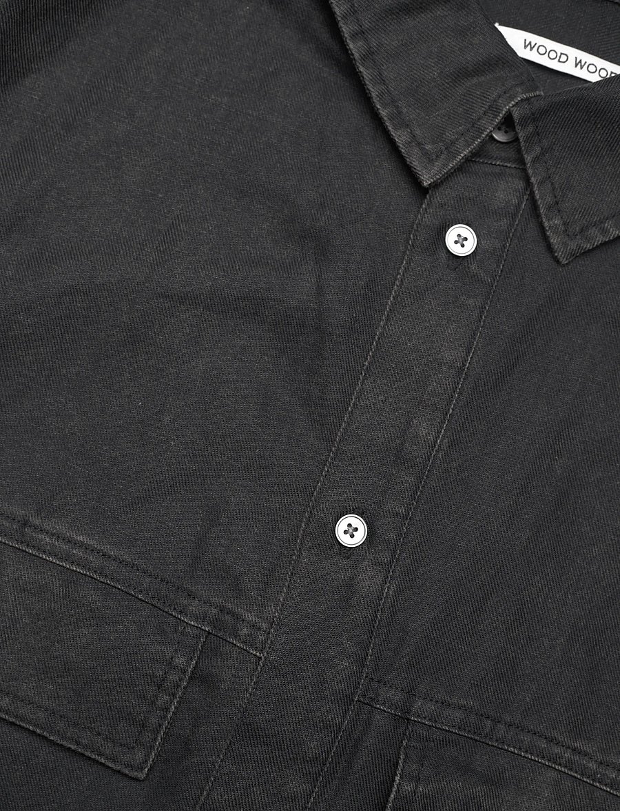 WOOD WOOD - WWNico Pleated Shirt - casual hemden - black - 3
