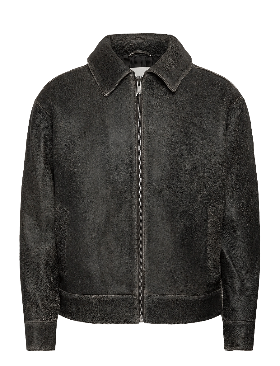WOOD WOOD - WWJacob Leather Jacket - brown chocolate - 0
