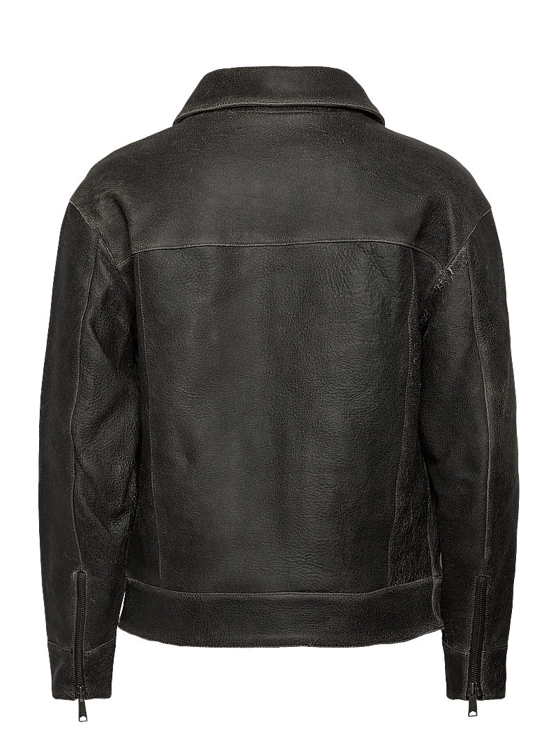 WOOD WOOD - WWJacob Leather Jacket - höstjackor - brown chocolate - 1