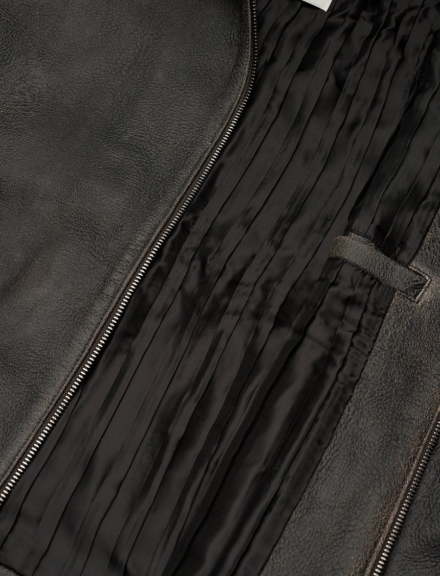 WOOD WOOD - WWJacob Leather Jacket - brown chocolate - 4
