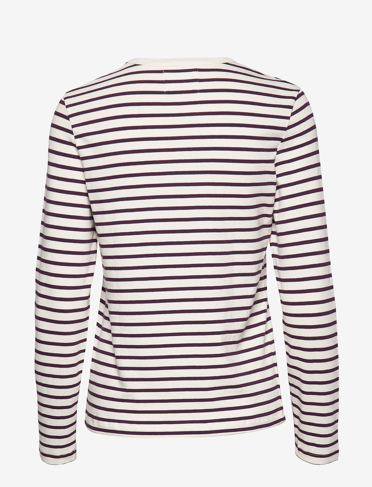Wood Wood - Moa long sleeve - off-white/aubergine stripes - 1