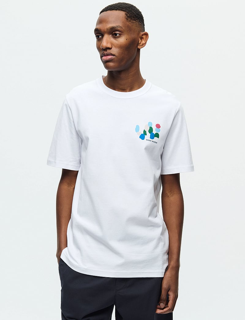 WOOD WOOD - WWBobby - kortærmede t-shirts - bright white - 0