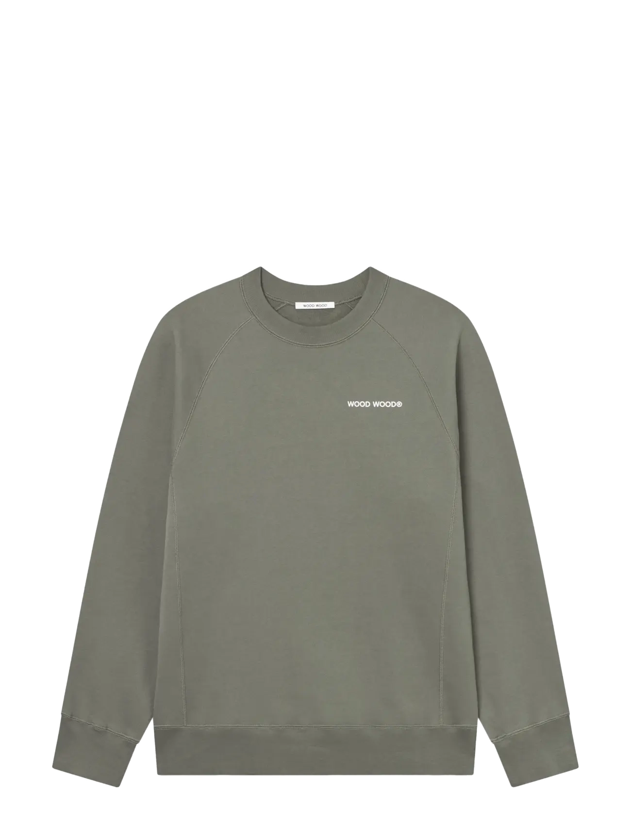 WOOD WOOD Wwhester Chest Print, Mænd, Brystprint Sweatshirt, Grøn, Str: L