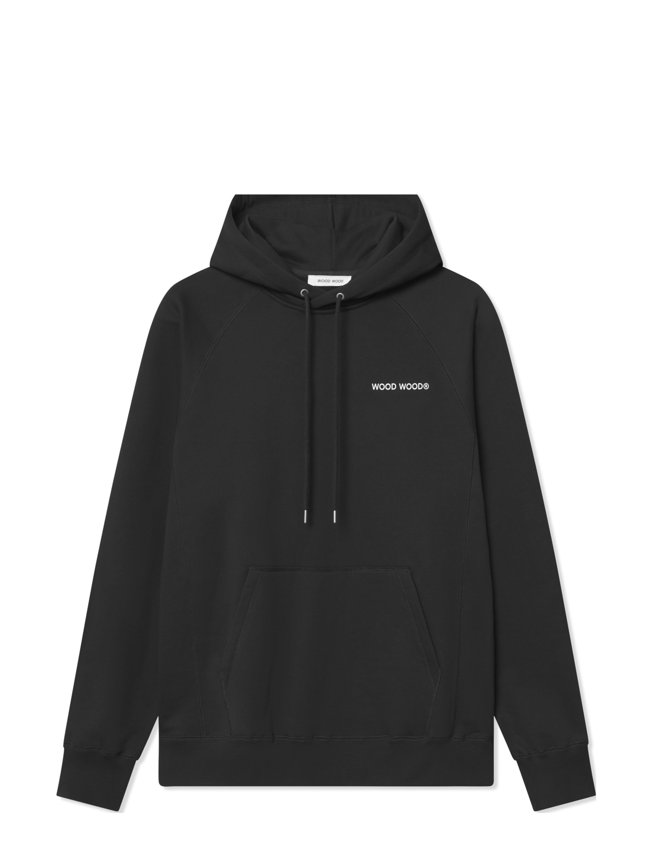 WOOD WOOD Wwfred Hoodie Chest Print Schwarz - XL - Herren