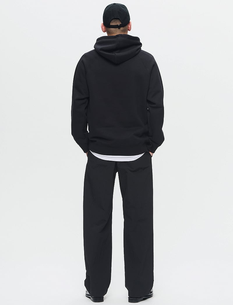 WOOD WOOD - WWFred hoodie chest print - hoodies - black beauty - 3