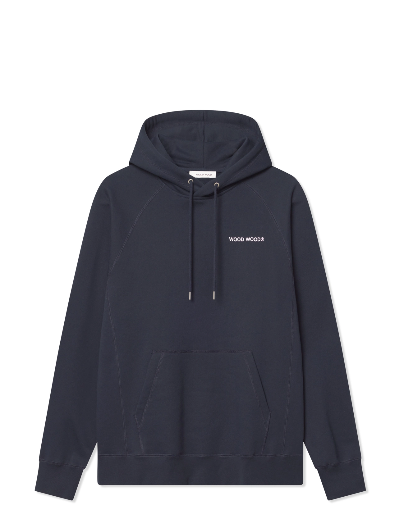 WOOD WOOD Wwfred Hoodie Chest Print Navy - XXL - Herren