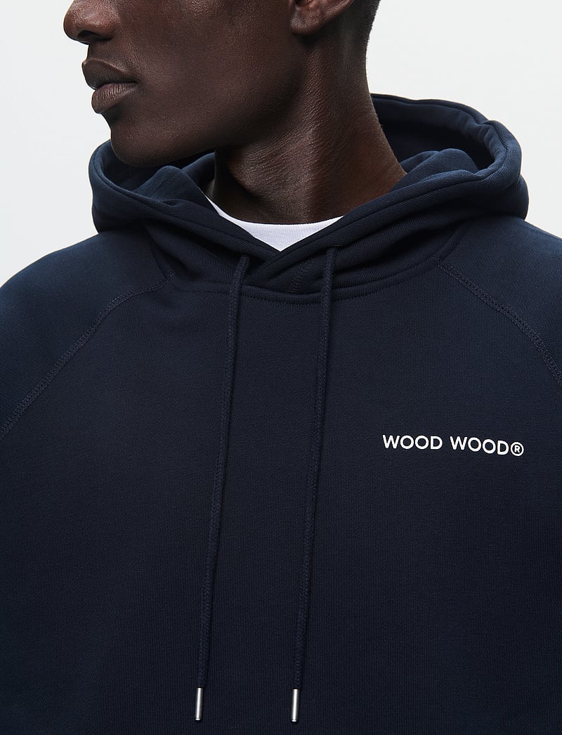 WOOD WOOD - WWFred hoodie chest print - hættetrøjer - outer space - 4