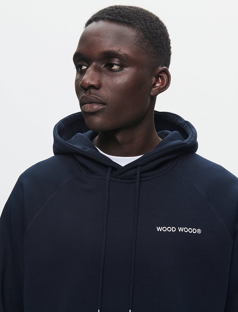 WOOD WOOD - WWFred hoodie chest print - hættetrøjer - outer space - 5