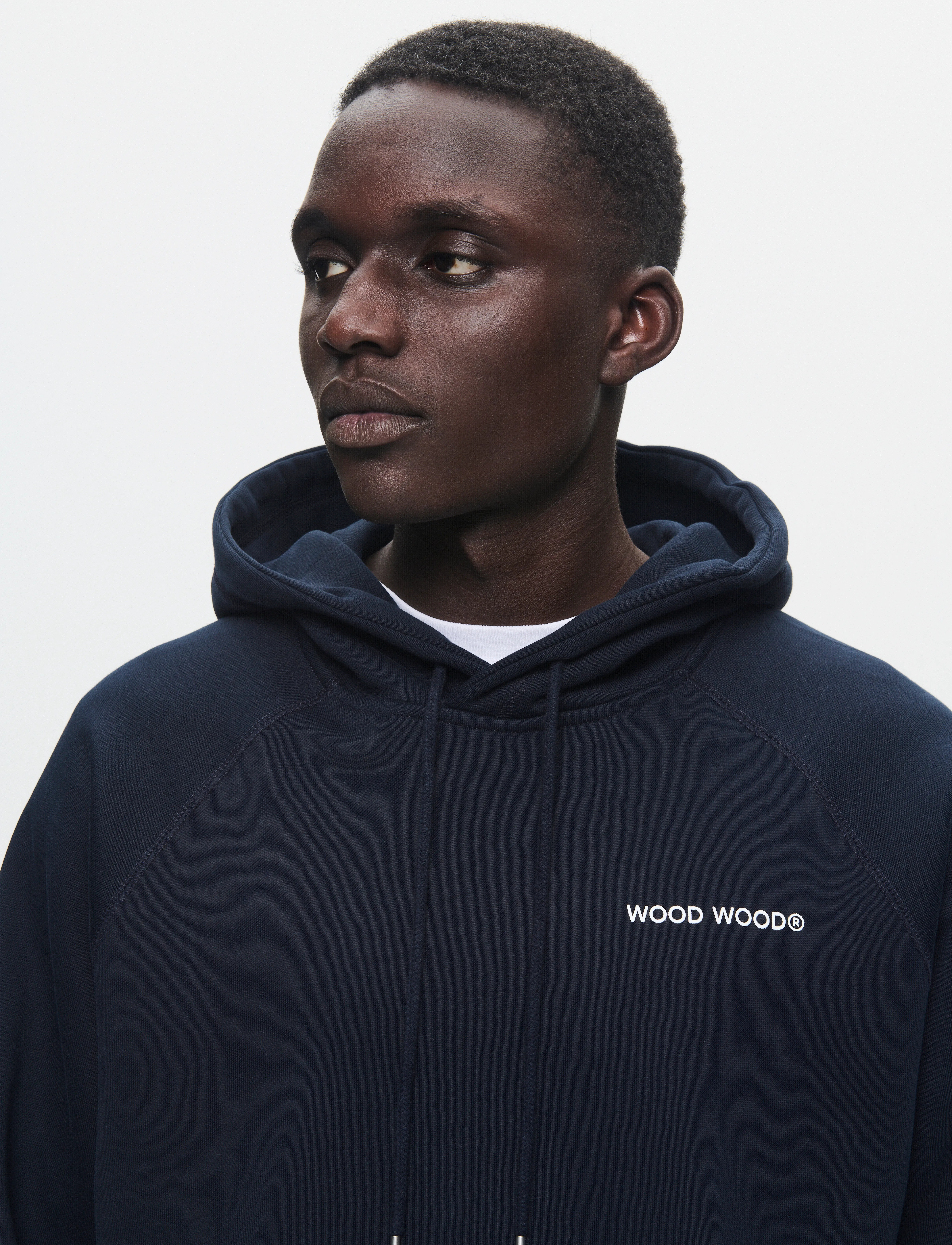 WOOD WOOD - WWFred hoodie chest print - hættetrøjer - outer space - 5