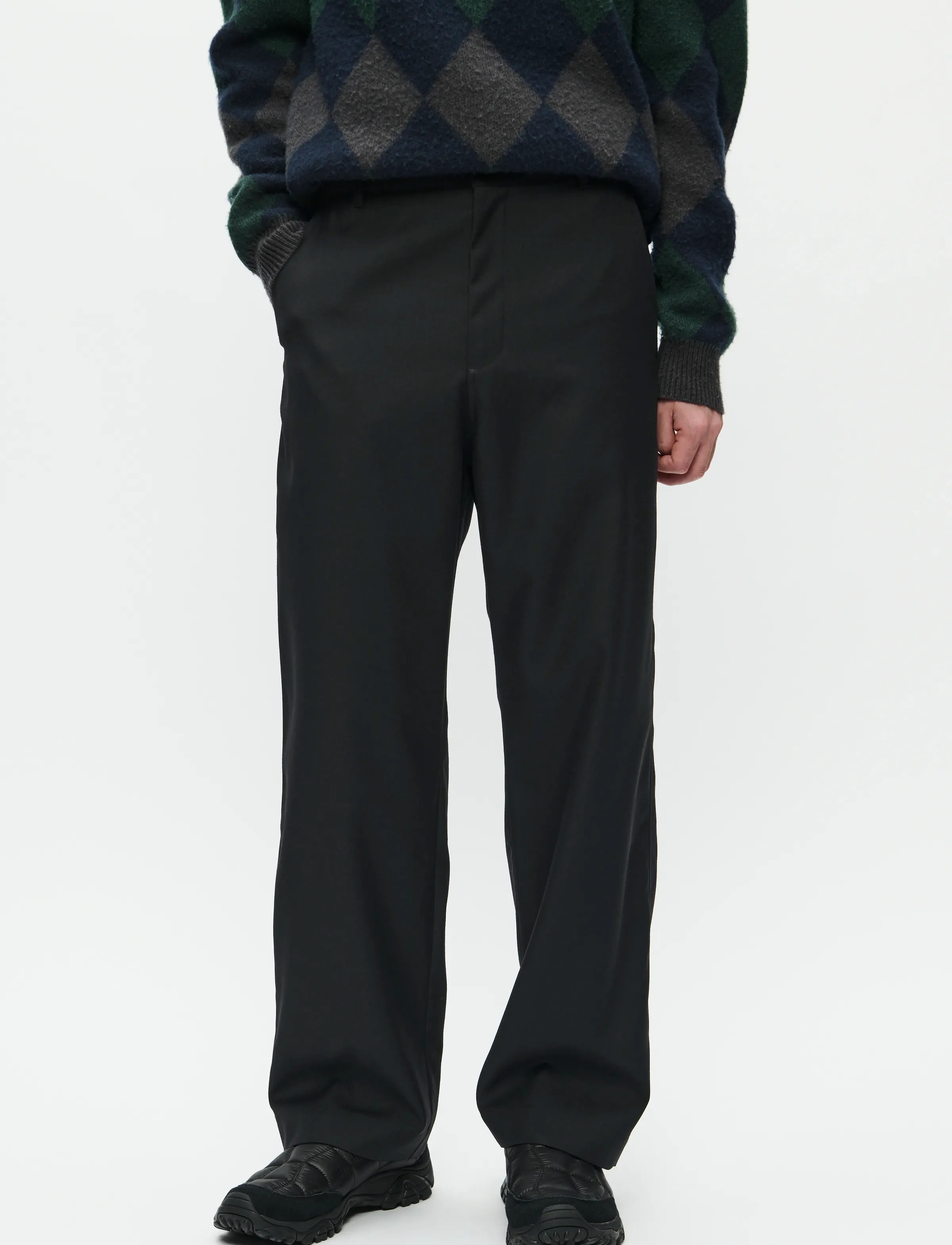 WOOD WOOD Wwhenry Trousers 25185, XXL, Black, Bukser > Afslappet, Herre