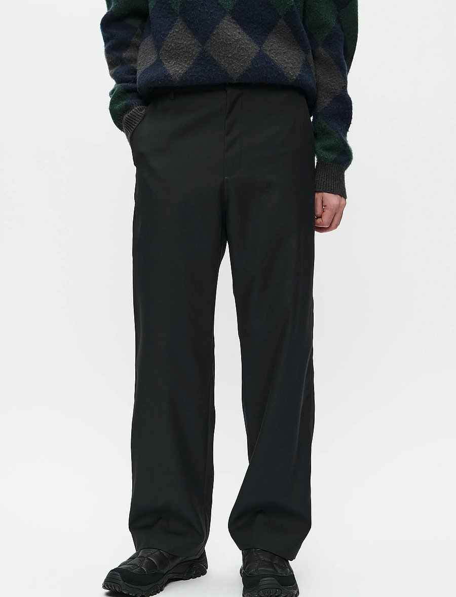WOOD WOOD - WWHenry trousers 25185 - casual bukser - black - 0