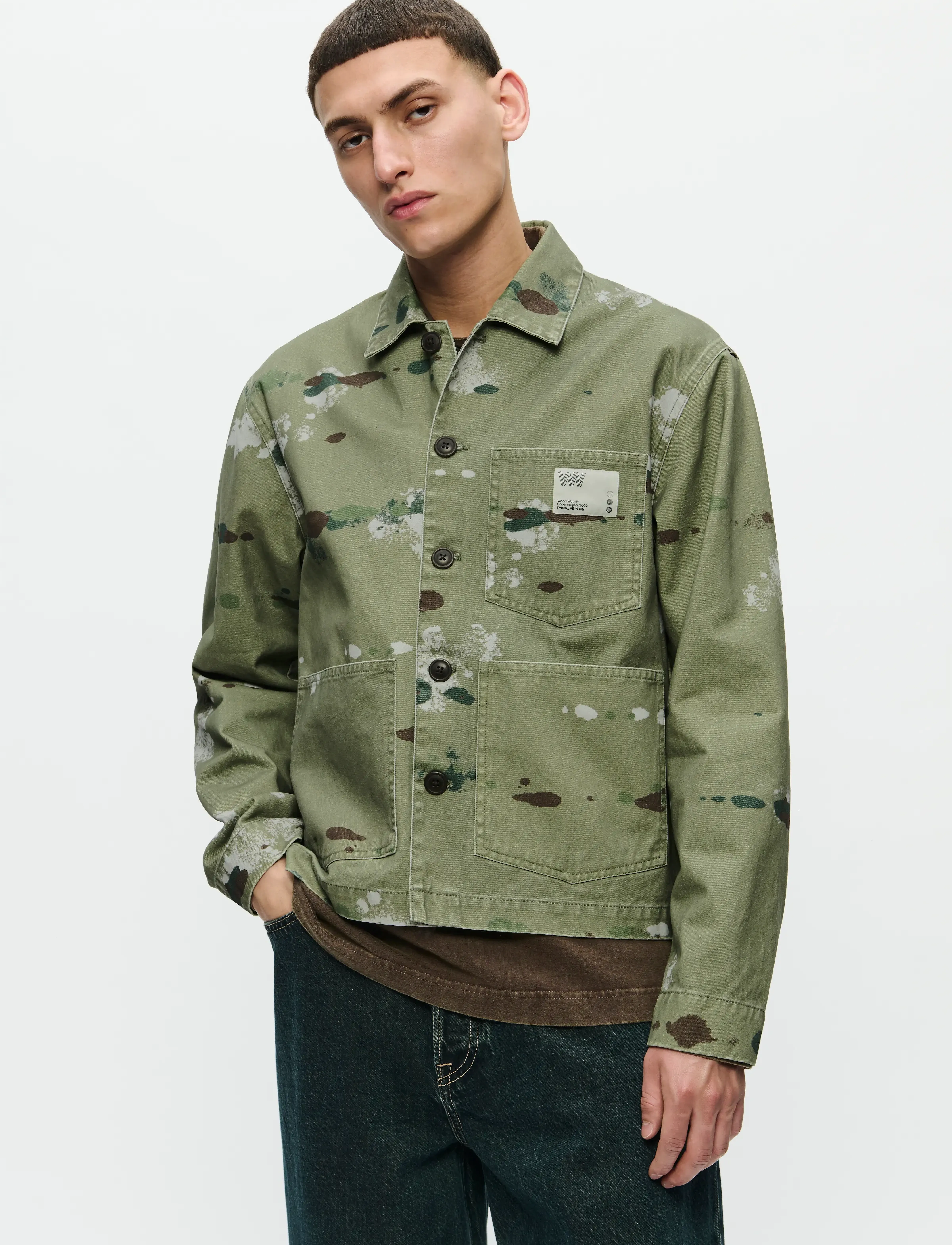 WOOD Wwstefan Worker Jacket 25184, L, Jackets, Grün - Light Männerswear