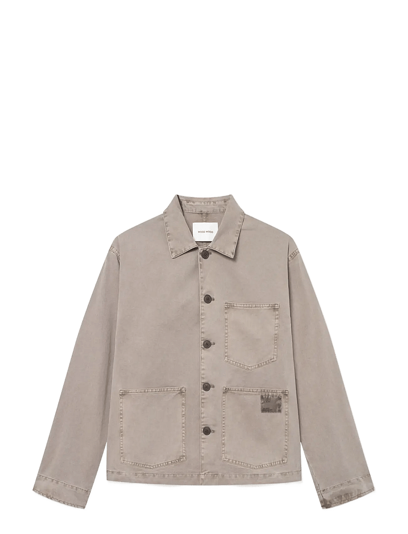 WOOD WOOD - WWStefan worker jacket 25184 - kevadjoped - fallen rock - 1