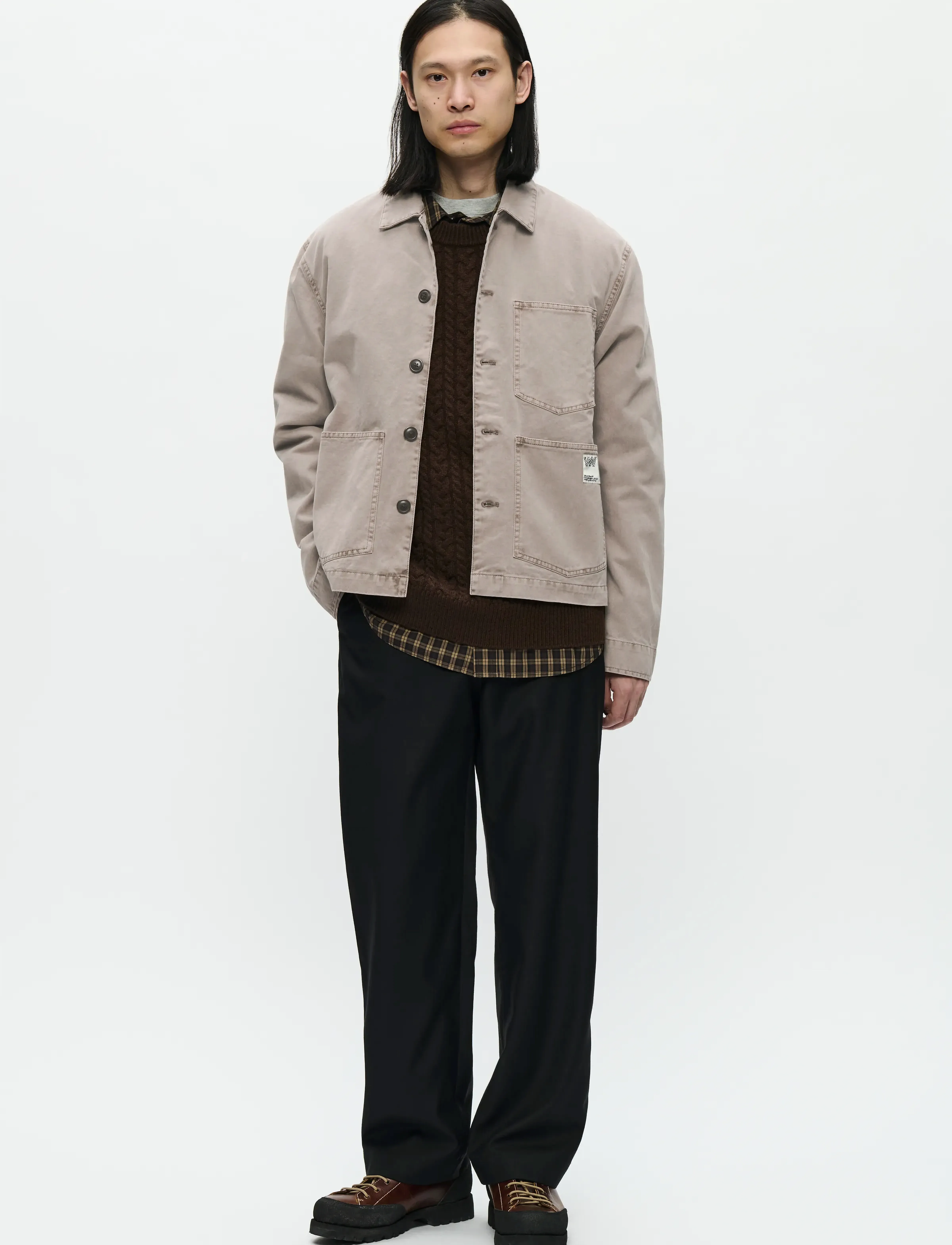 WOOD WOOD - WWStefan worker jacket 25184 - spring jackets - fallen rock - 2