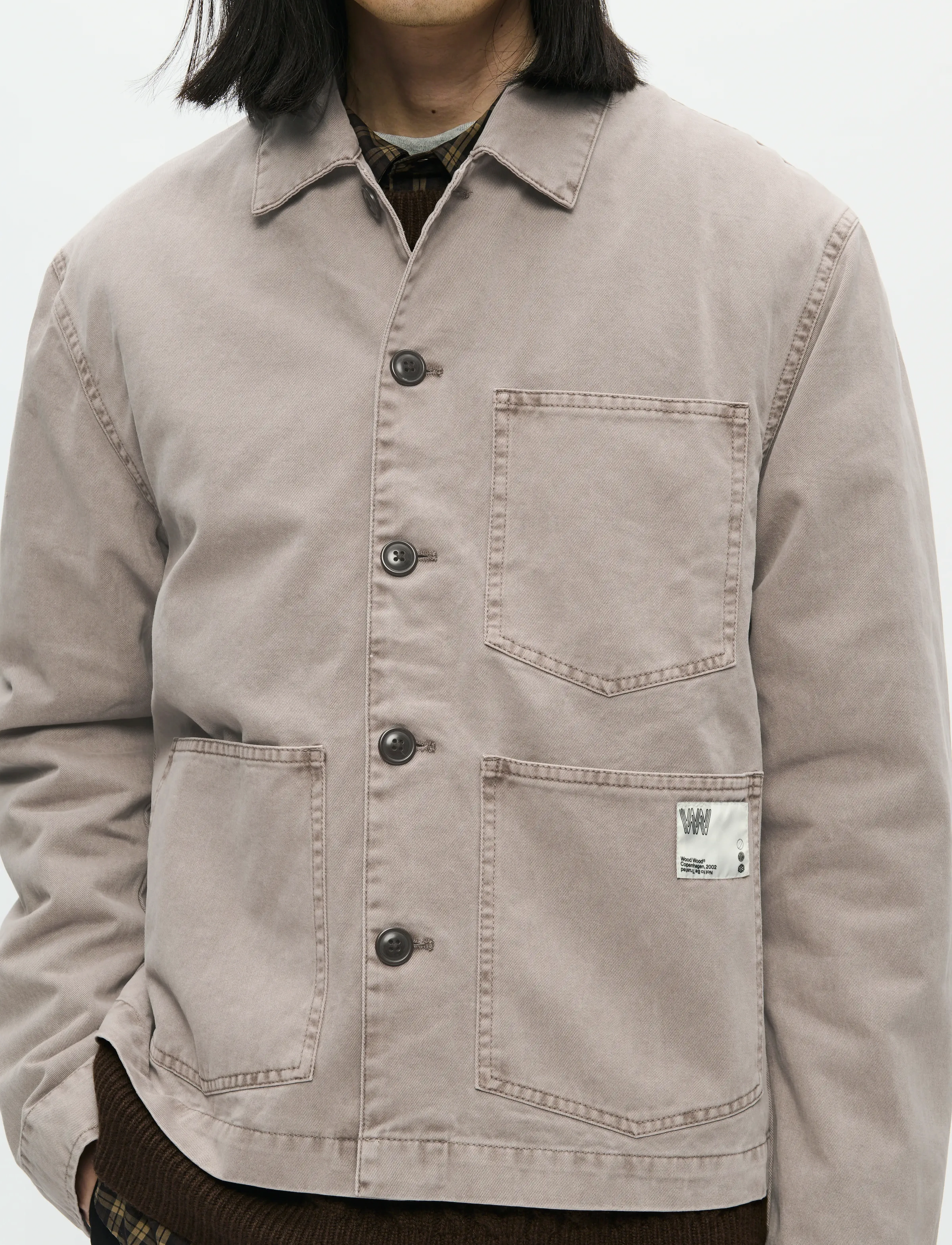 WOOD WOOD - WWStefan worker jacket 25184 - spring jackets - fallen rock - 4