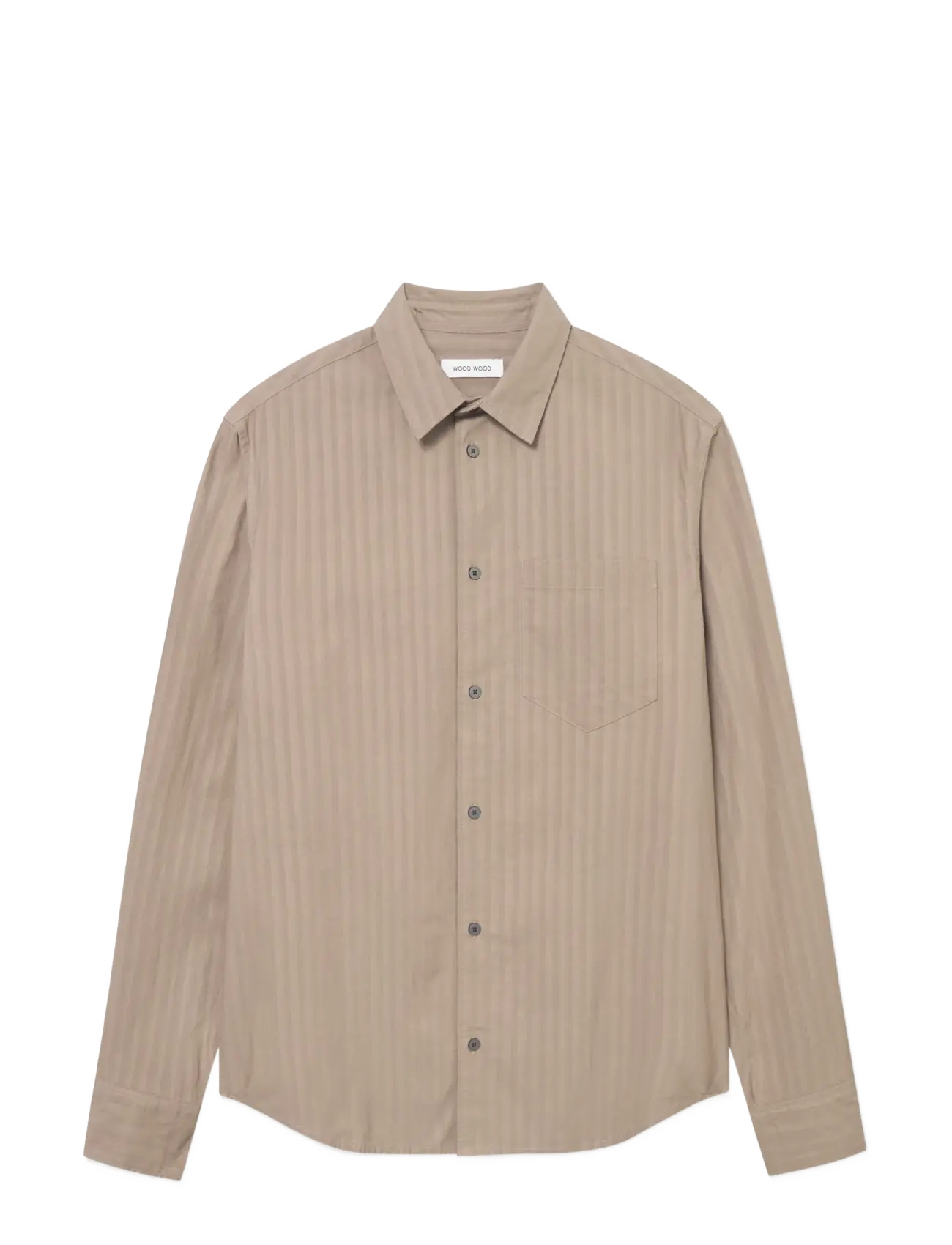 WOOD WOOD WWNico shirt 25201 - Odzież - FALLEN ROCK / beige