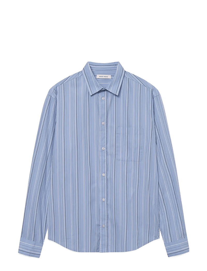 WOOD WOOD - WWCarter shirt stripe 25115 - triibulised särgid - serenity stripe - 1