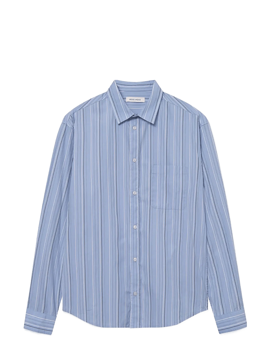 WOOD WOOD - WWCarter shirt stripe 25115 - gestreifte hemden - serenity stripe - 1