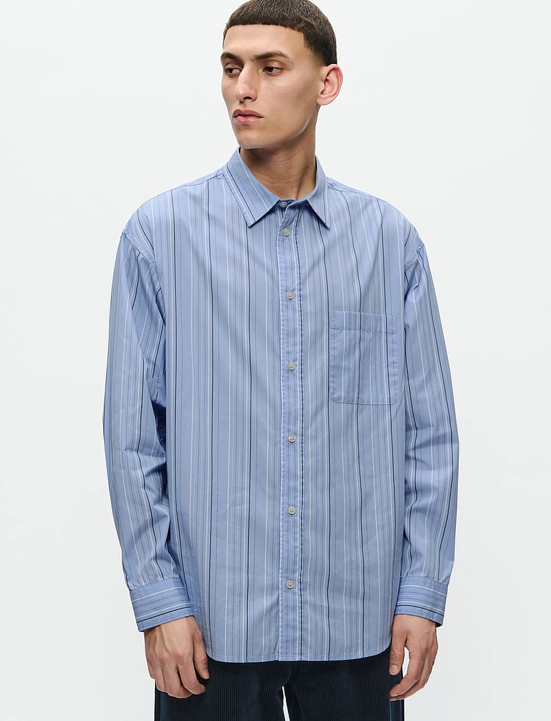 WOOD WOOD - WWCarter shirt stripe 25115 - triibulised särgid - serenity stripe - 0
