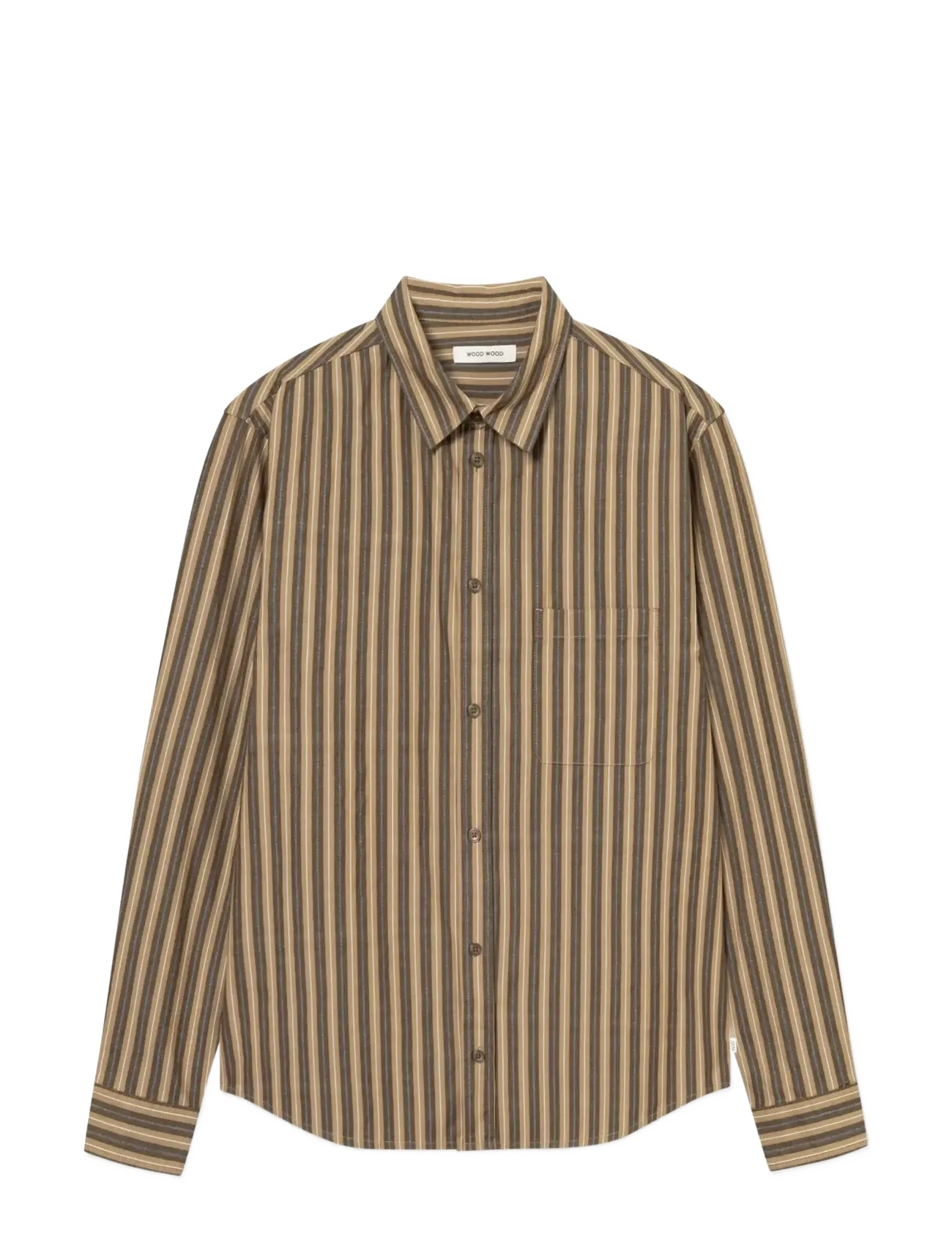 WOOD WOOD Wwcarter Shirt 25200 Braun - L - Herren