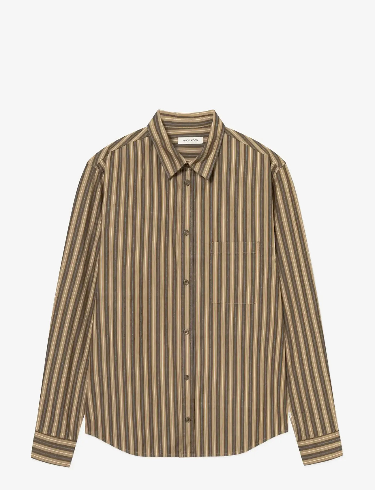 WOOD WOOD - WWCarter shirt 25200 - basic skjorter - desert palm stripe - 1
