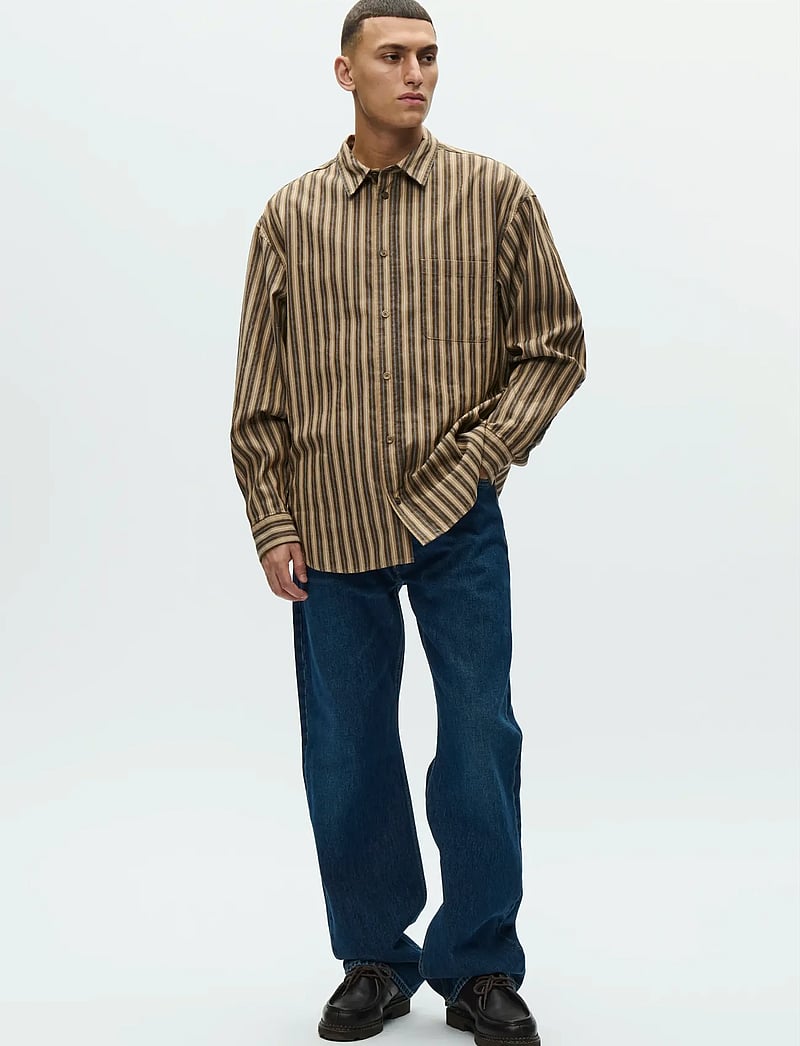 WOOD WOOD - WWCarter shirt 25200 - basic skjorter - desert palm stripe - 2