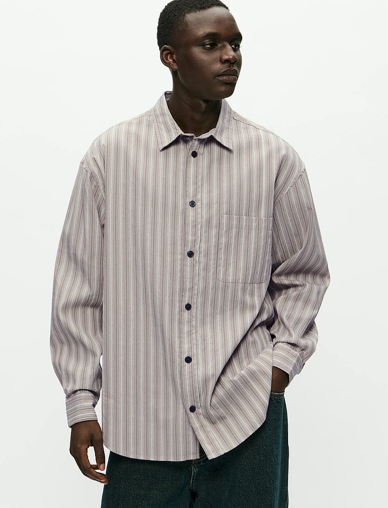 WOOD WOOD - WWCarter shirt 25200 - raidalliset kauluspaidat - fallen rock stripe - 0