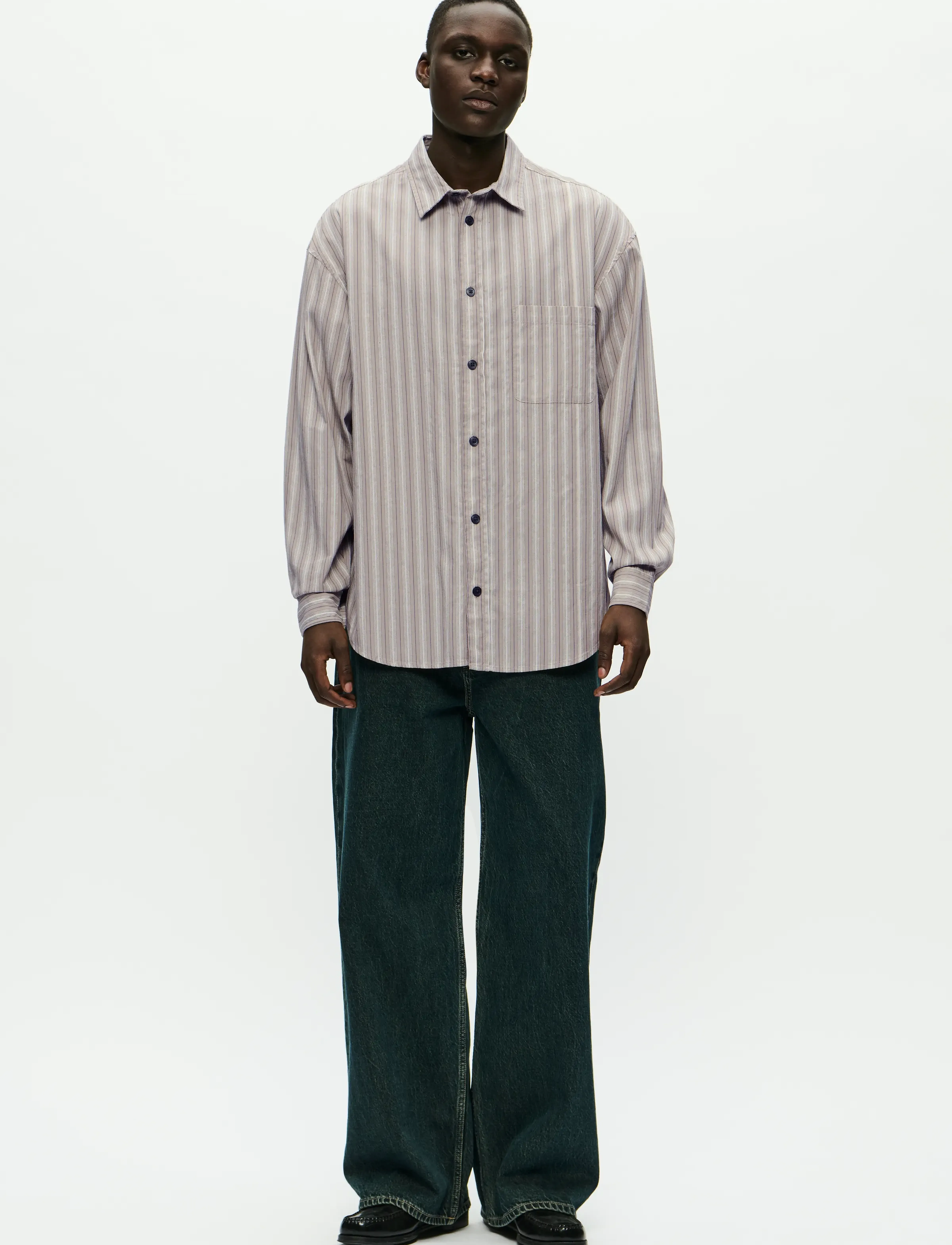 WOOD WOOD - WWCarter shirt 25200 - basic skjorter - fallen rock stripe - 2