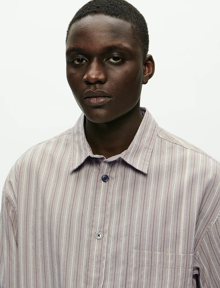 WOOD WOOD - WWCarter shirt 25200 - basic skjorter - fallen rock stripe - 4